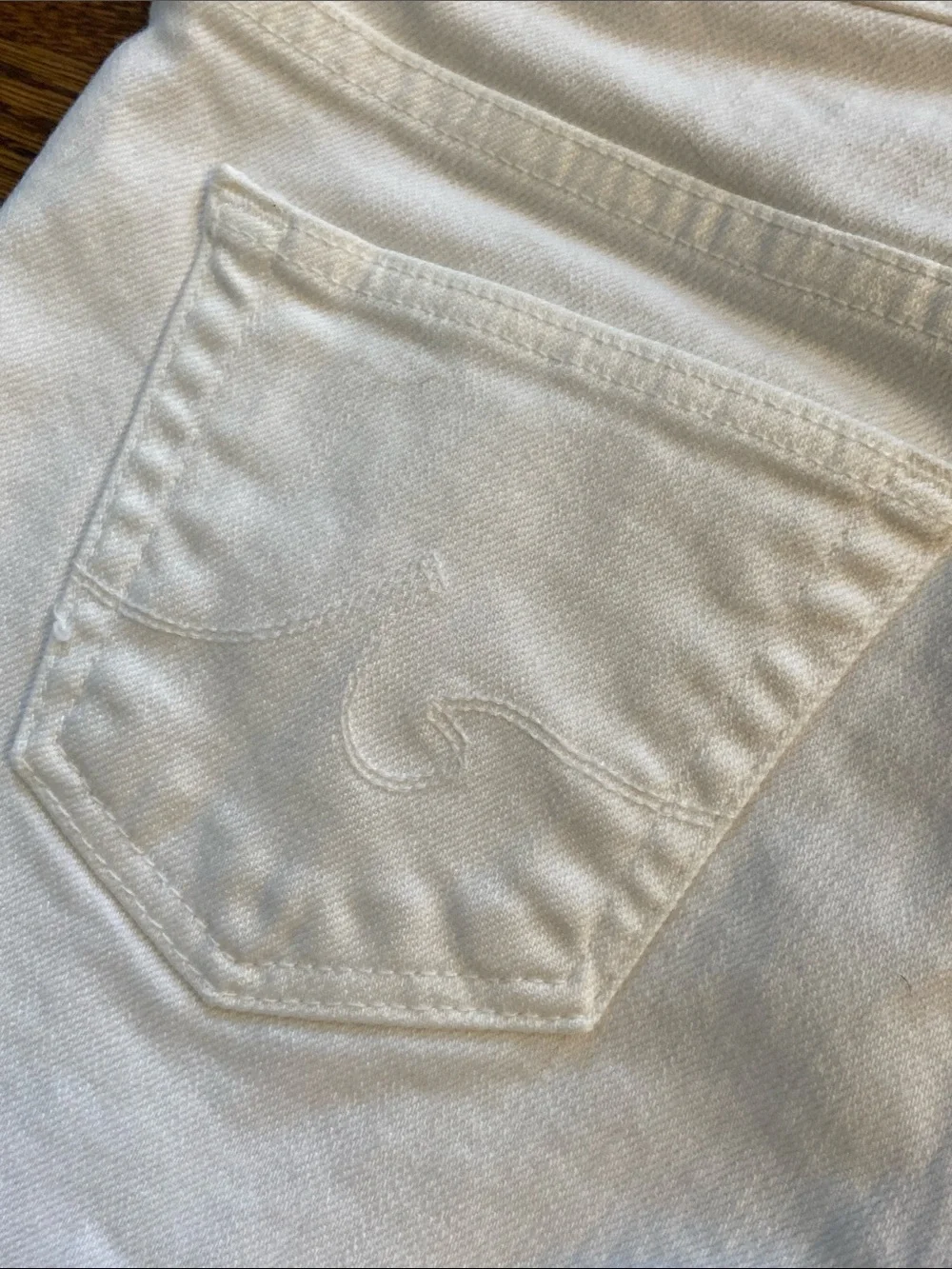 AG Adriano Goldschmied Women's White Denim‎ Cutoff Jean Shorts - Size 25, Summer